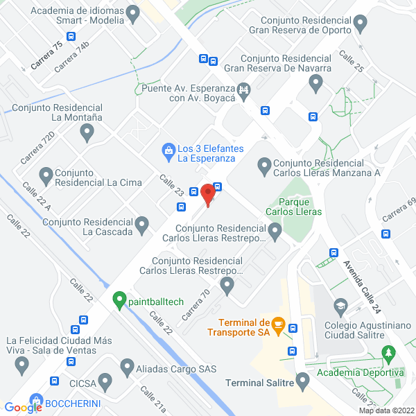 Map of Jaime Enrique Urrego