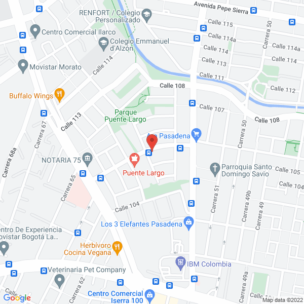 Map of Nueva Unidad Geriatrica Pasadena
