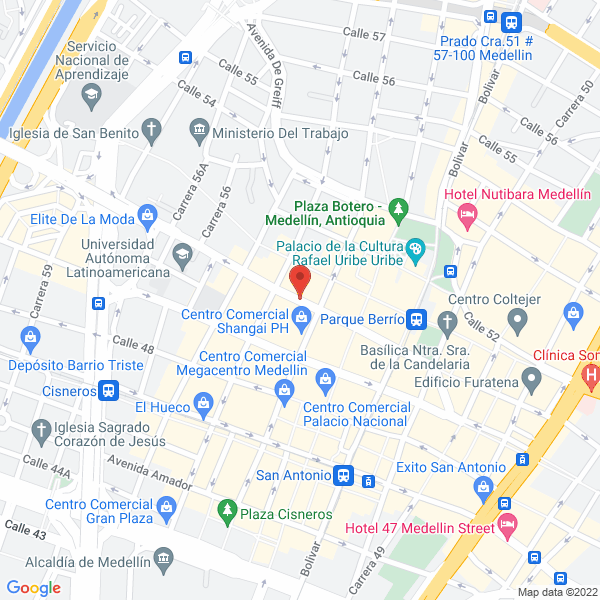Map of Pérez Cartagena Luis Eduardo