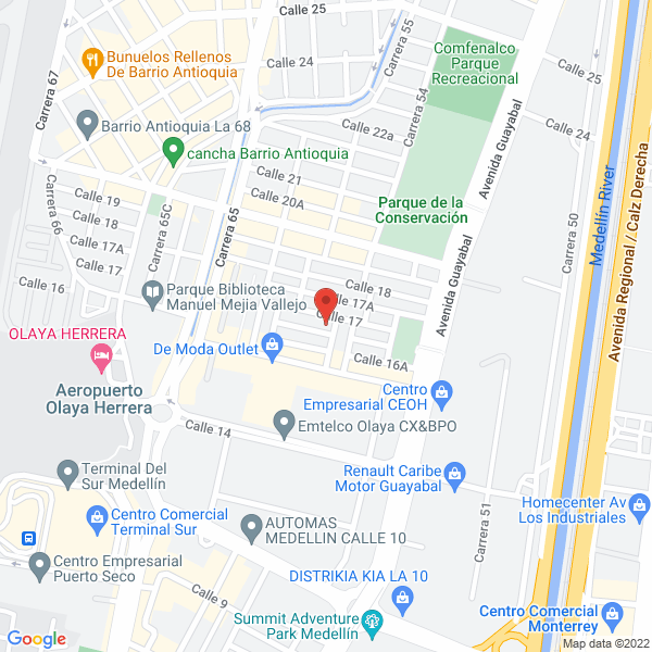 Map of Pollos Mario Antonio
