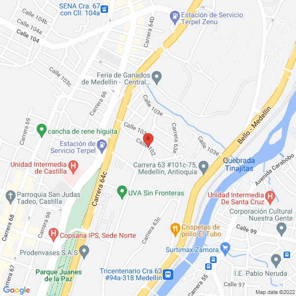 Map of Préstamos Propiedad Raíz Martha Elena Betancur