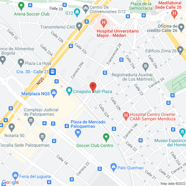 Map of Servicentenario H.A.