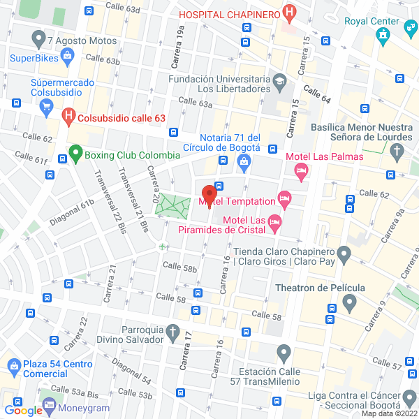 Map of Estudio Pole Dance Bogotá
