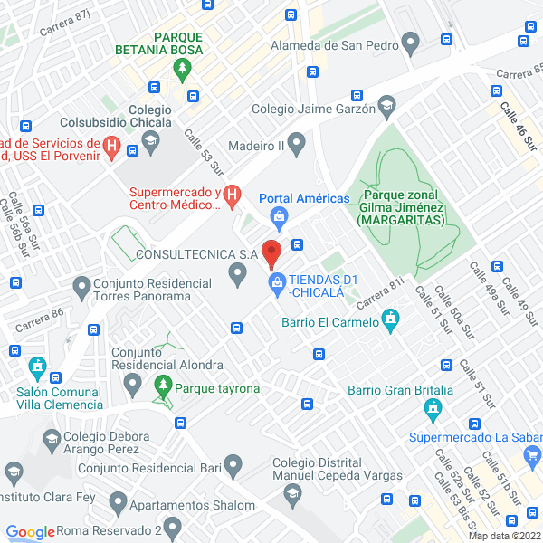 Map of Tejas Plásticas Acrilita