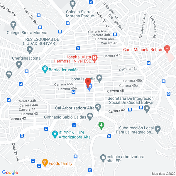 Map of Supermercado Granadino Jerusalen
