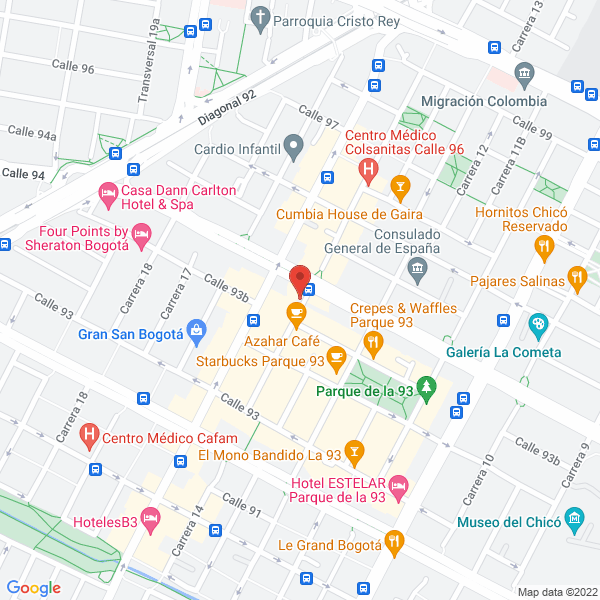 Map of Sushigozen Restaurante Japonés