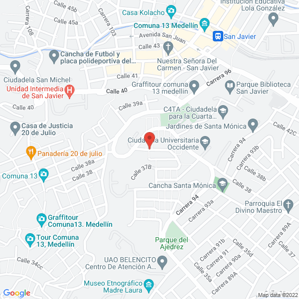 Map of Telares Portátiles