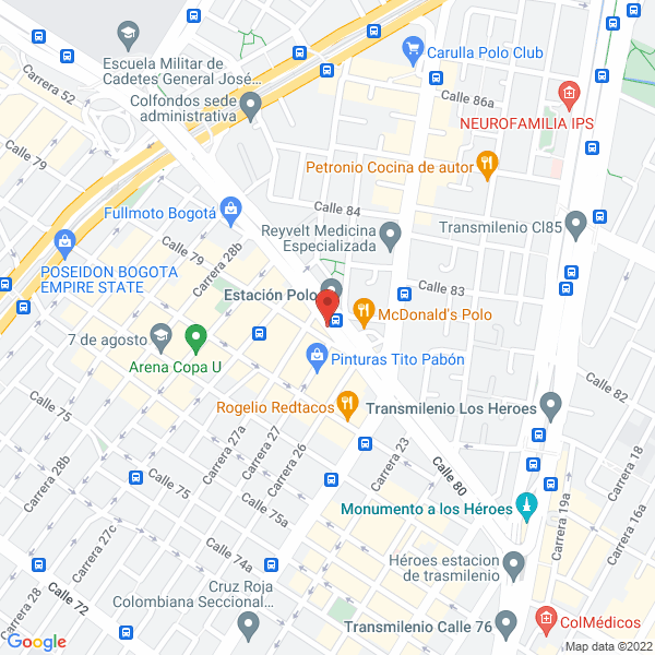 Map of Teleservicios Universal