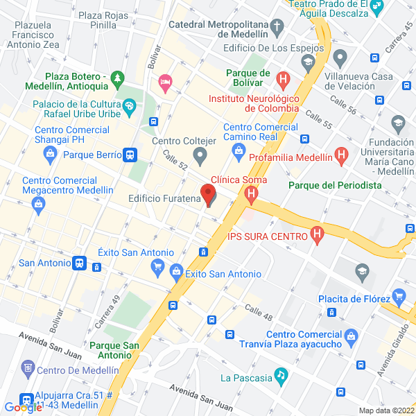 Map of Toro Mejía Alvaro