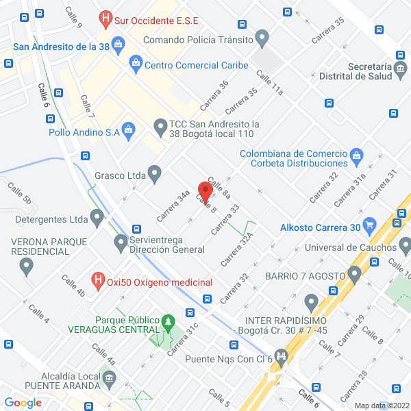Map of Transportadora Porras Amaya S.A.S.