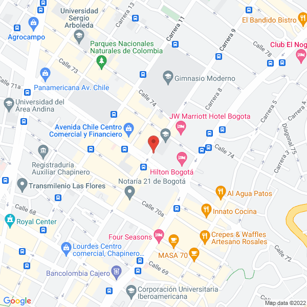 Map of Sushi Itto Colombia