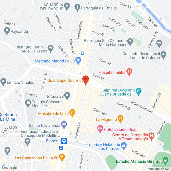 Map of Cafe Del Baluarte