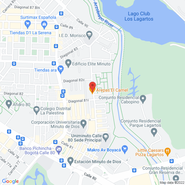Map of Arepas El Carriel