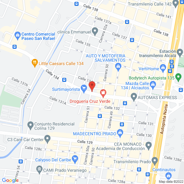 Map of Grupo Dekorato Galeria S.A.S.