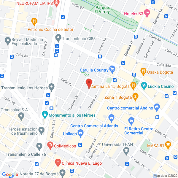 Map of Jenny López Medina