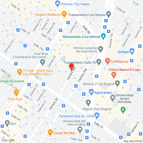 Map of Coincol 2020 S.A.S.