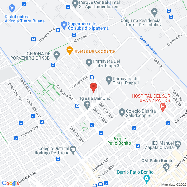 Map of Construcciones Mario Luna S.A.S.