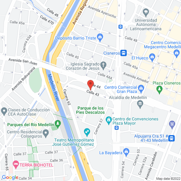Map of D'Lujo Producciones