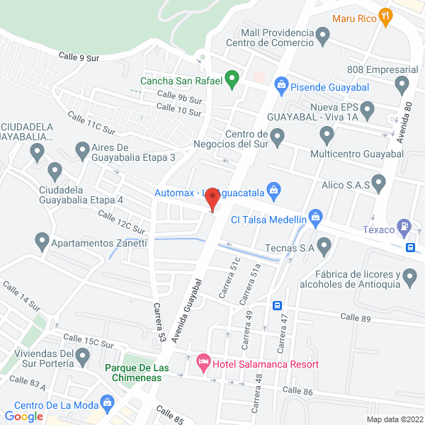 Map of De La Frontera