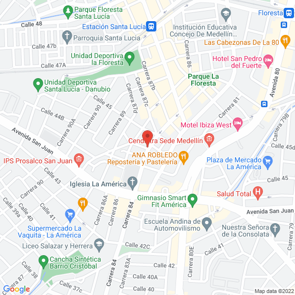 Map of Cristalizaciones Medellin