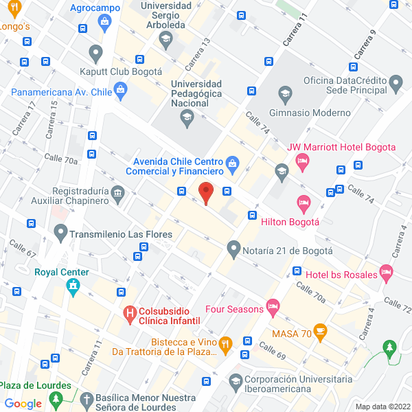 Map of Danaseguros Y Cúa. Ltda. Asesores De Seguros