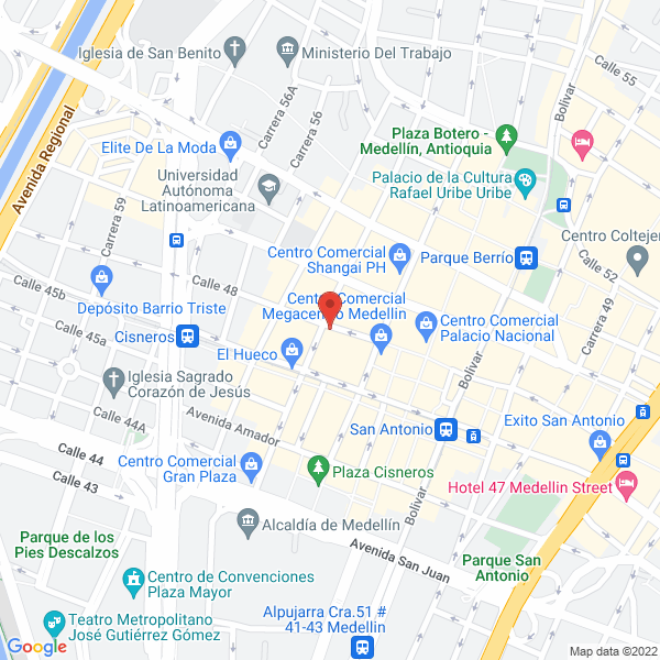 Map of Fajas Ideal A Tu Cuerpo