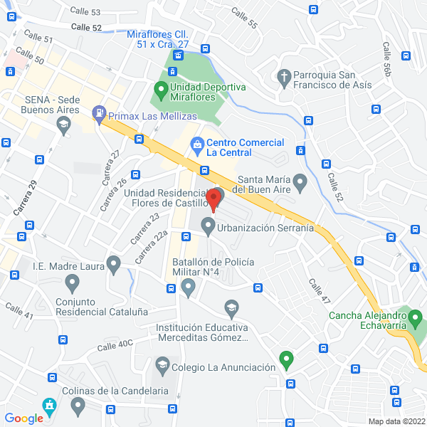 Map of Floristería Arreglos Frutales