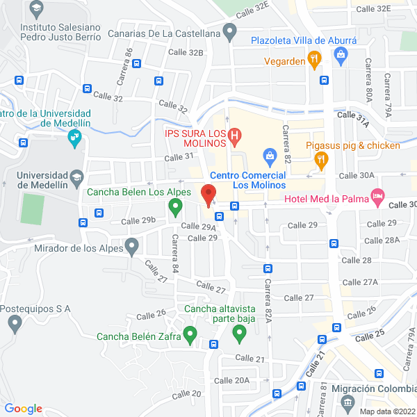 Map of Estructuras Y Construcciones Pino Alvarez S.A.S