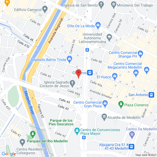 Map of Frene Muelles