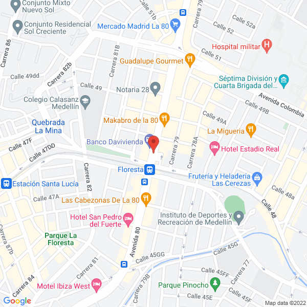 Map of Ferretería J Y M