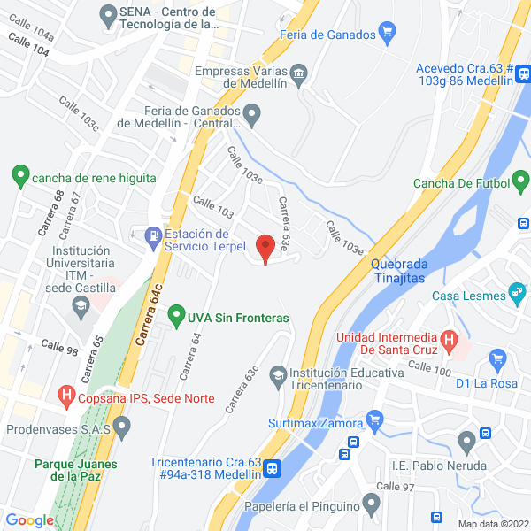 Map of Auxiliar De Enfermería A Domicilio