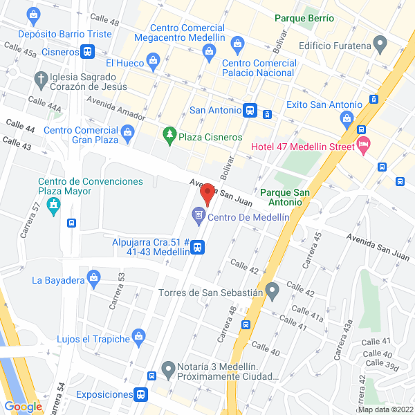 Map of Gas Suroeste S.A.E.S.P