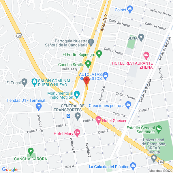 Map of Embragues Sanabria Cúcuta