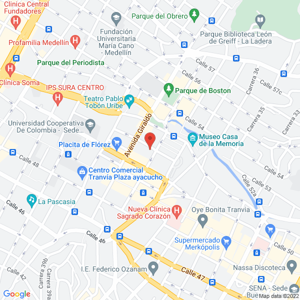 Map of Gabriel J. Acosta