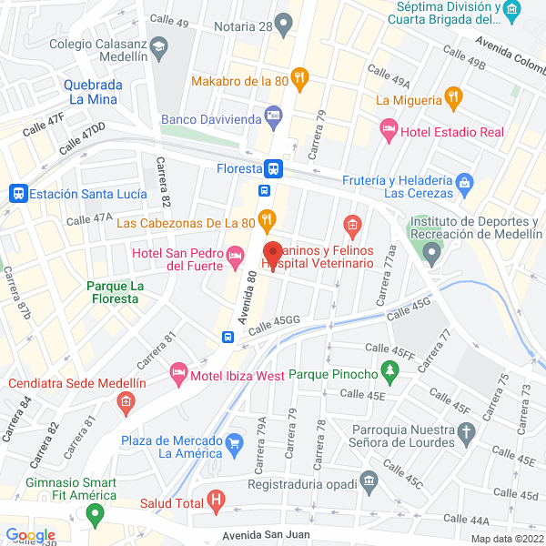 Map of Hogar Geriátrico Girasoles
