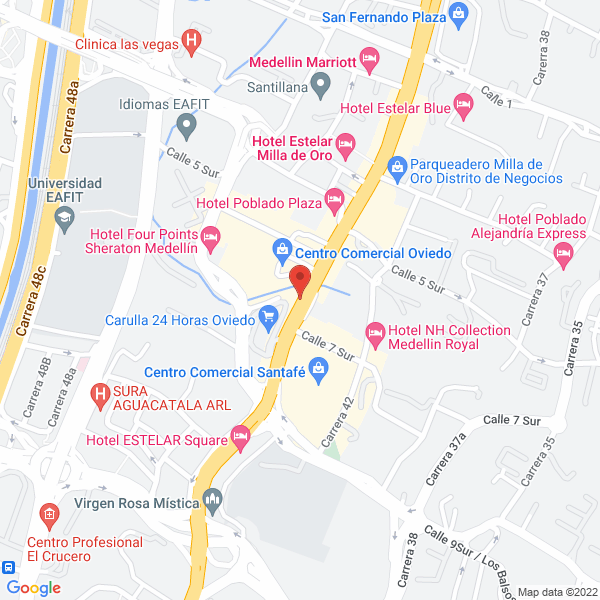 Map of Grupo Universal Magnos S.A.S.