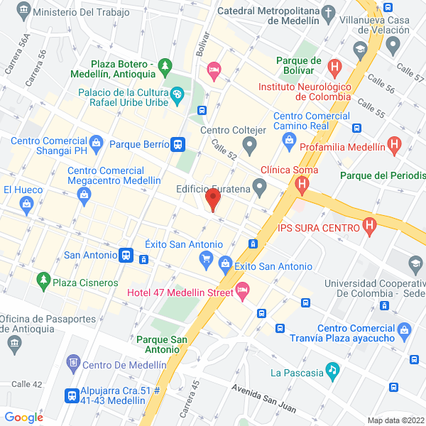 Map of Hipotecas Medellín