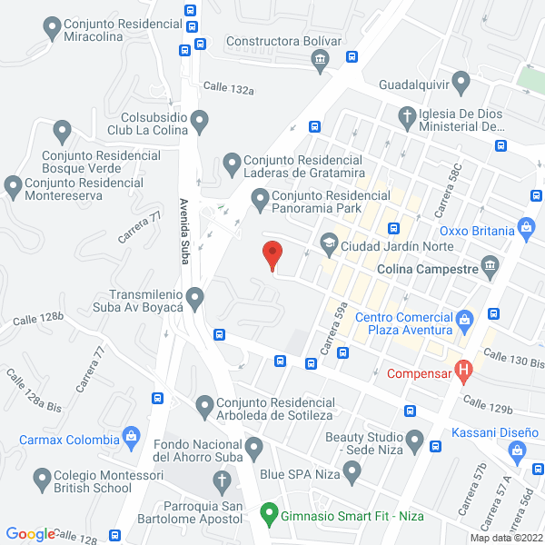 Map of Inversiones Panoramia S.A.S.