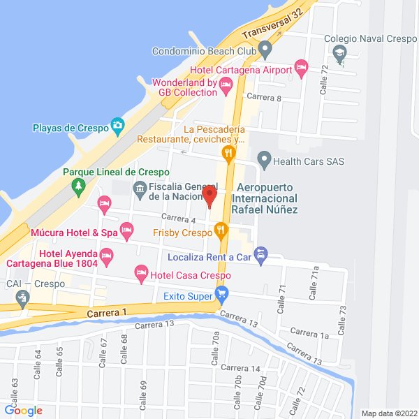 Map of Hostal Casa Cano