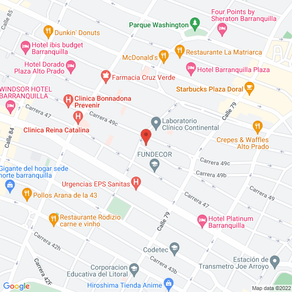 Map of Inversiones Bv S.A.S.