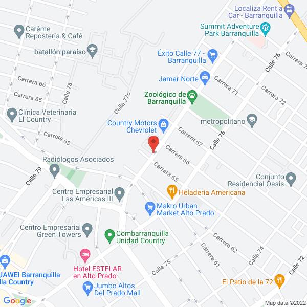 Map of Laboratorios V & H Corp