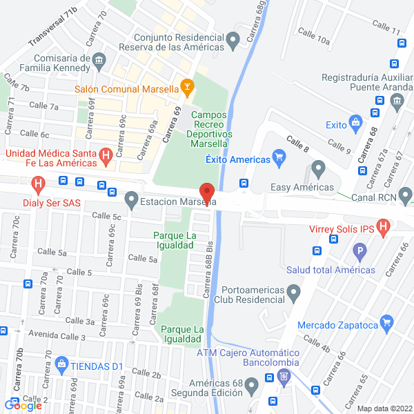 Map of Lovato Autogas Las Américas S.A.S.