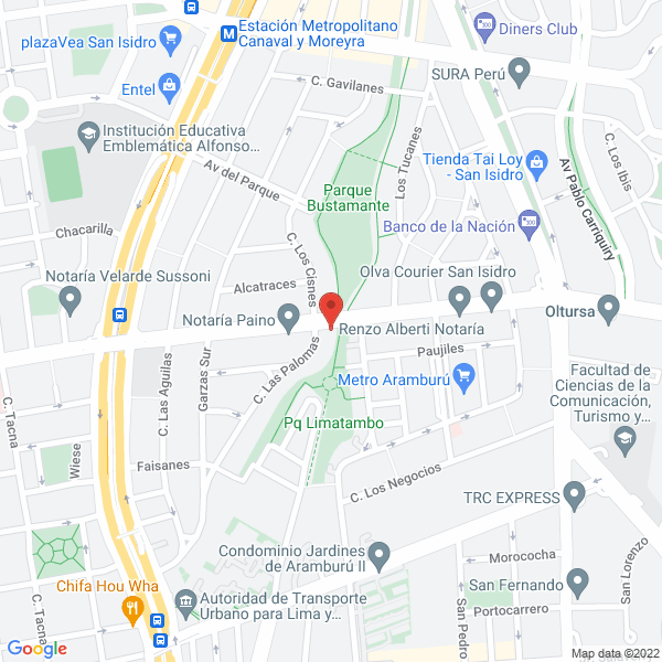 Map of Servicios Veterinarios Vet Spa Sac