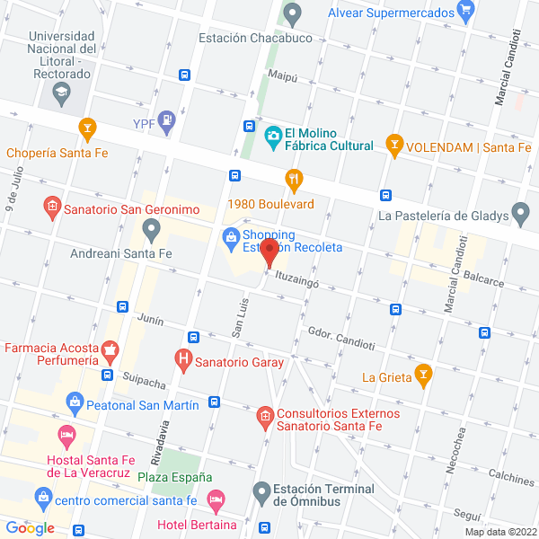 Map of Salon Janos Hombre y Mujer