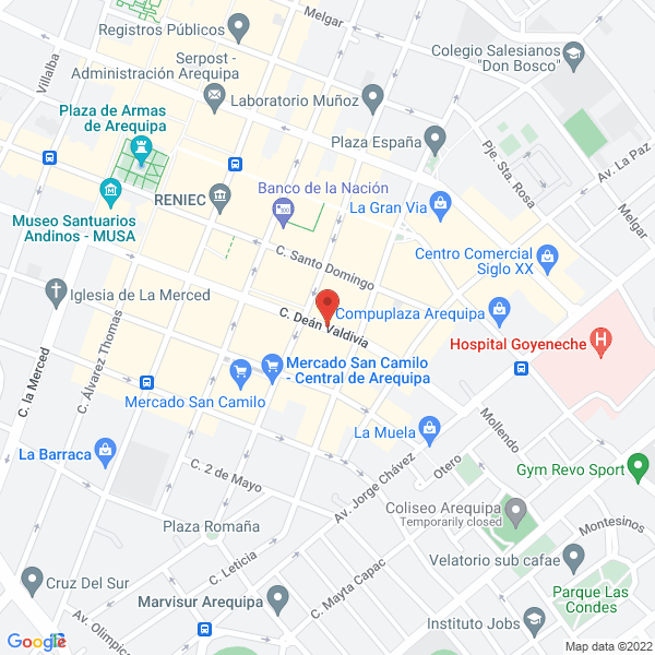 Map of Hostal Posada del Parque