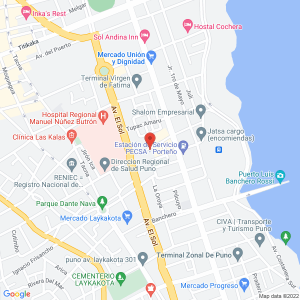 Map of Hospedaje Oscar Inn