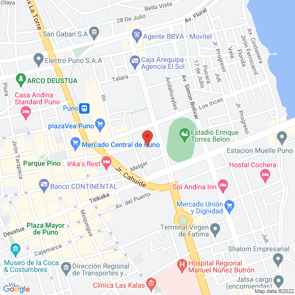 Map of Jose Francisco Irigoyen Arbieto