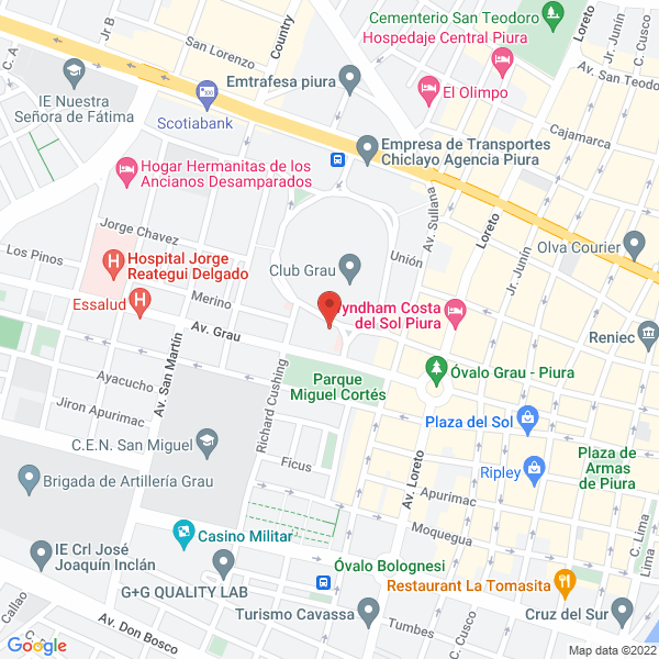 Map of Clinica San Miguel Piura