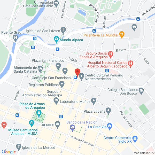 Map of Anis Arequipeño Guia de Oro Ron Habano