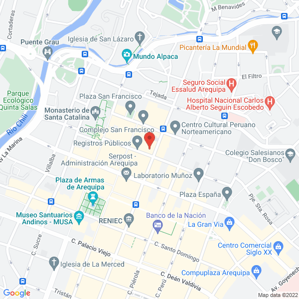 Map of Ariquepay Tours Operador E.I.R.L.
